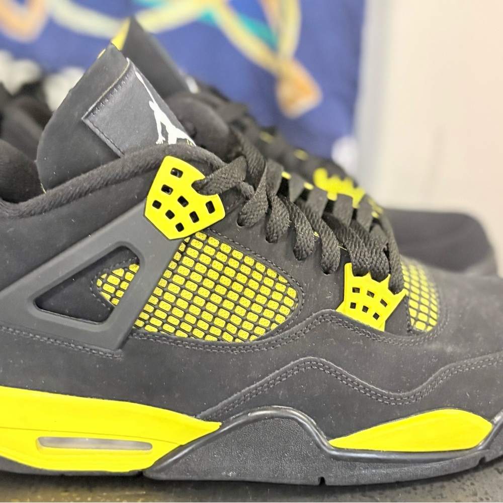Jordan Black and Yellow Sneakers